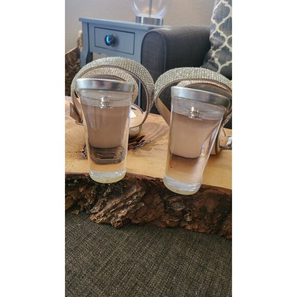 Steve Madden Yuma Rhinestone Crystal Ankle Strap High Heel Size 6.5 - Picture 7 of 10